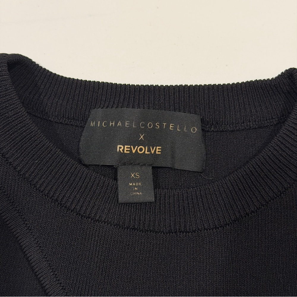REVOLVE x Michael Costello Asym Cutout Dolman Sweater Black Runs Large Size XS - Picture 5 of 10